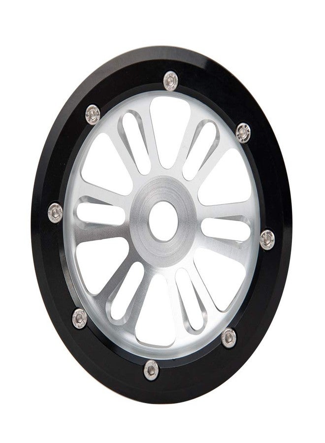 QUE-T 4pcs/Set RC Beadlock Wheel Rims, 2.2" Metal Wheel Hub for 1/10 Axial Wraith TRX4 D90 SCX10 Car (Black & Silver) - Image 3